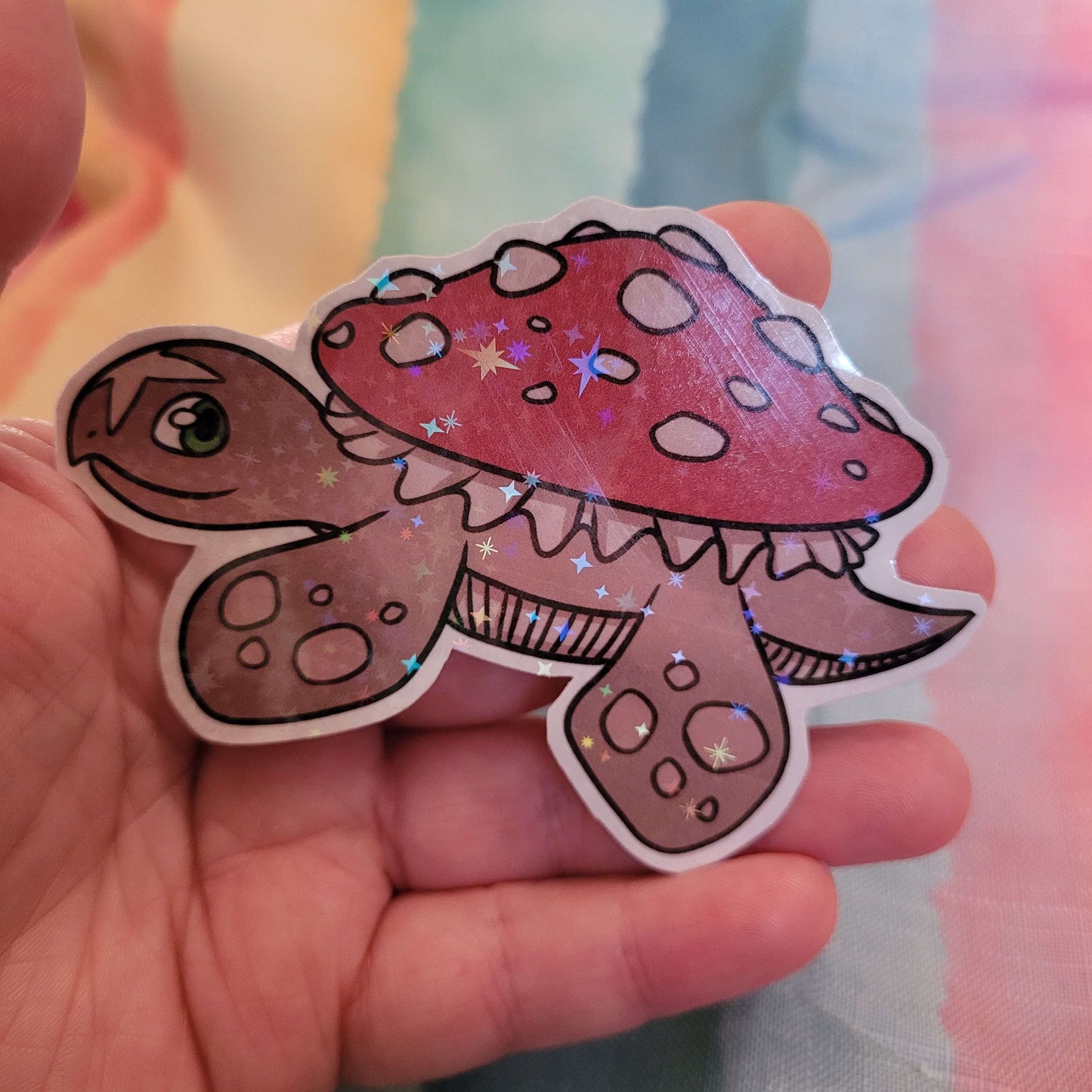 Mori the Mushroom Turtle Sticker