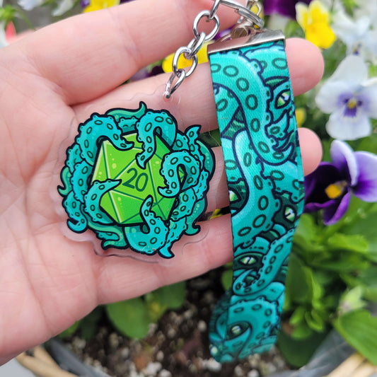 D20 Lanyard Keychain - Tentacles