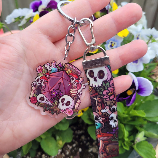 D20 Lanyard Keychain - Death