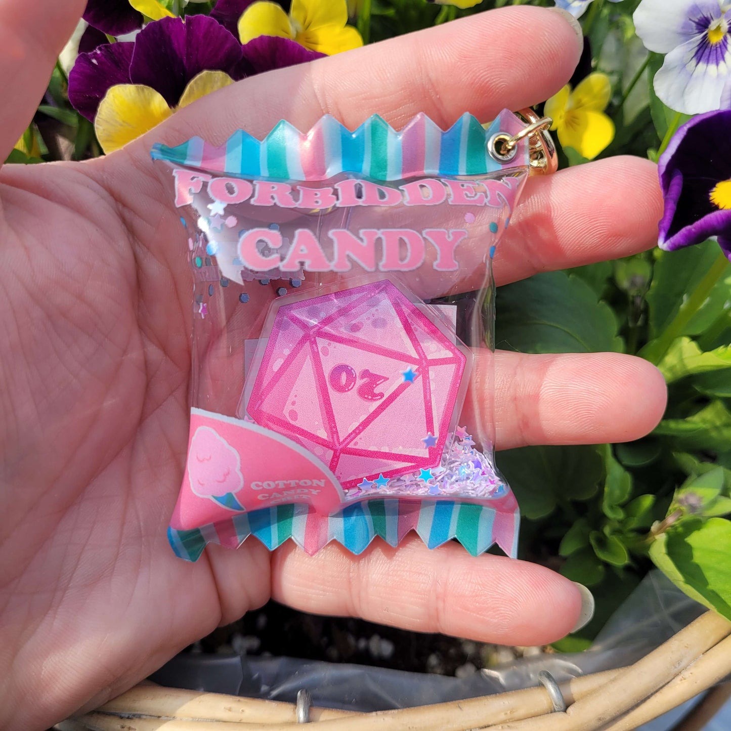 Forbidden Candy D20 Candy Bag Shaker Charm