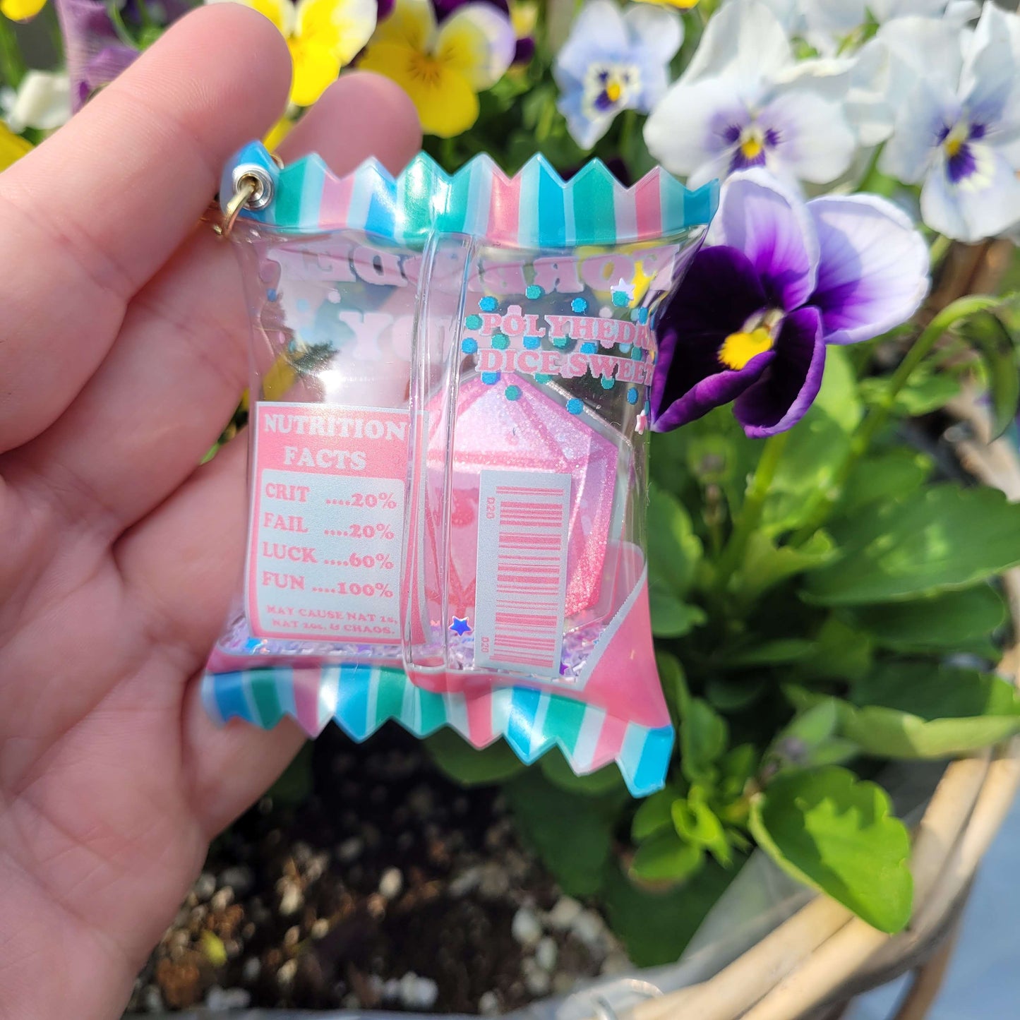 Forbidden Candy D20 Candy Bag Shaker Charm