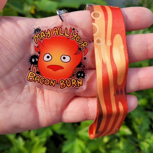 Calcifer Lanyard Key Chain