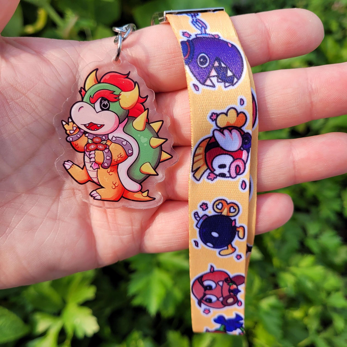 Peaches Bowser Lanyard Key Chain