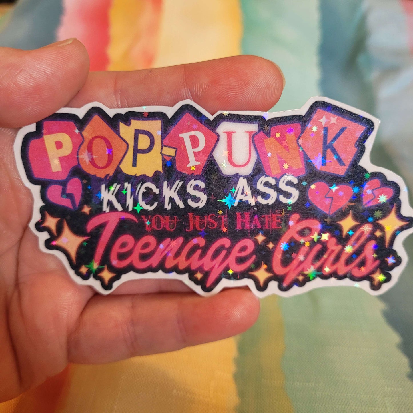 Pop Punk Kicks Ass Sticker