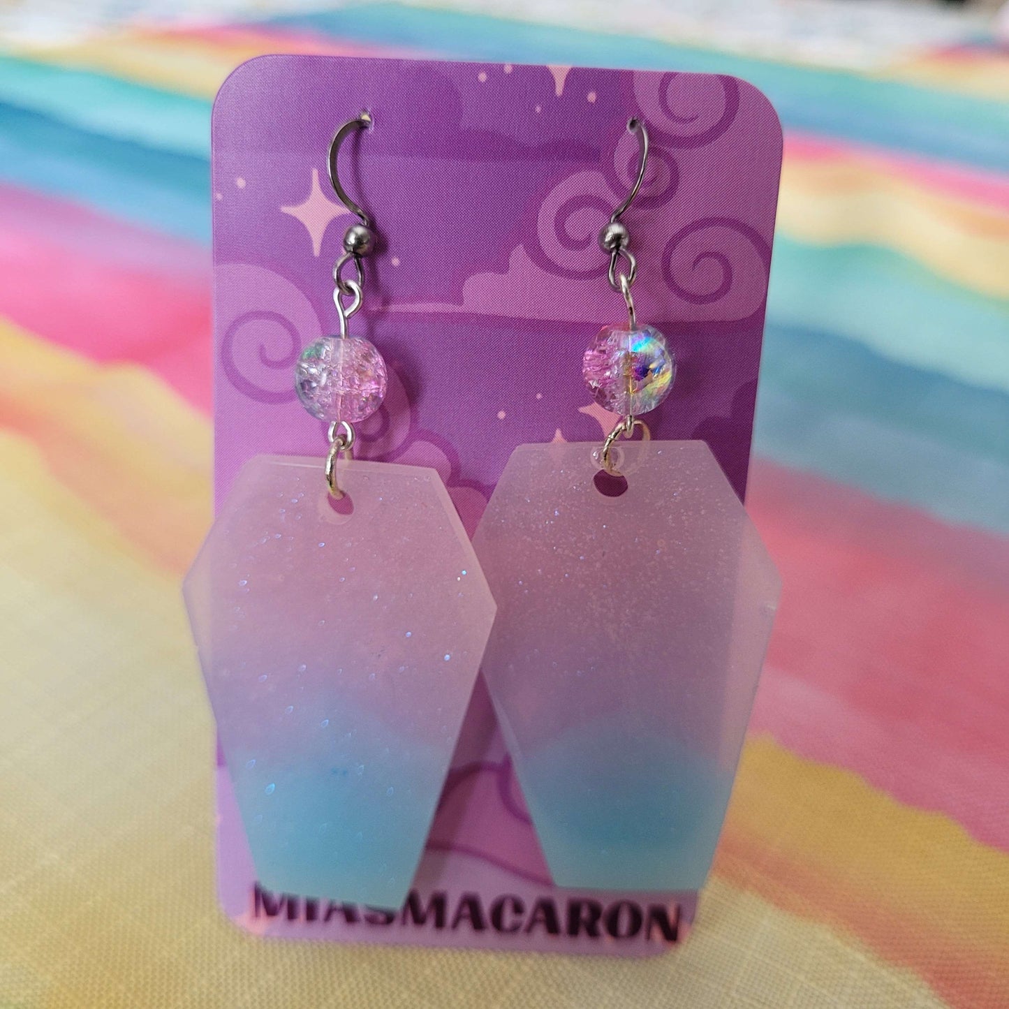 Pastel Coffin Earrings