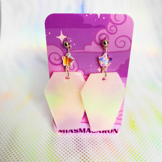 Coffin Earrings - Pastel Dreamy