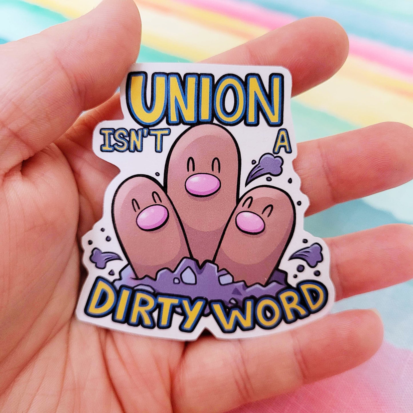 Union Isn't A Dirty Word Dugtrio Sticker