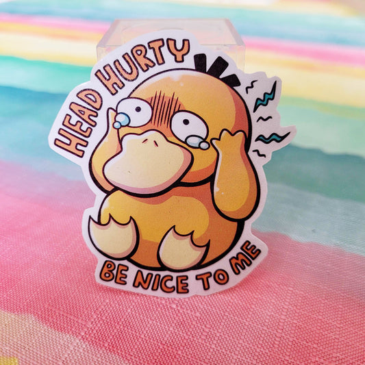 Psyduck Head Hurty Sticker