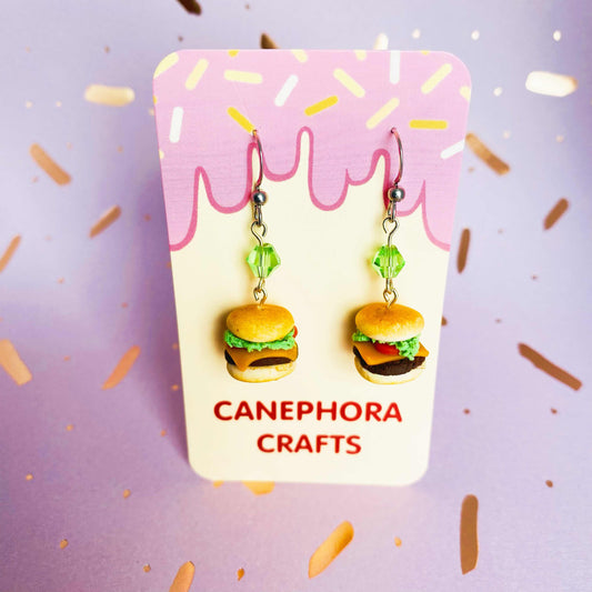 Cheese Burger Earrings